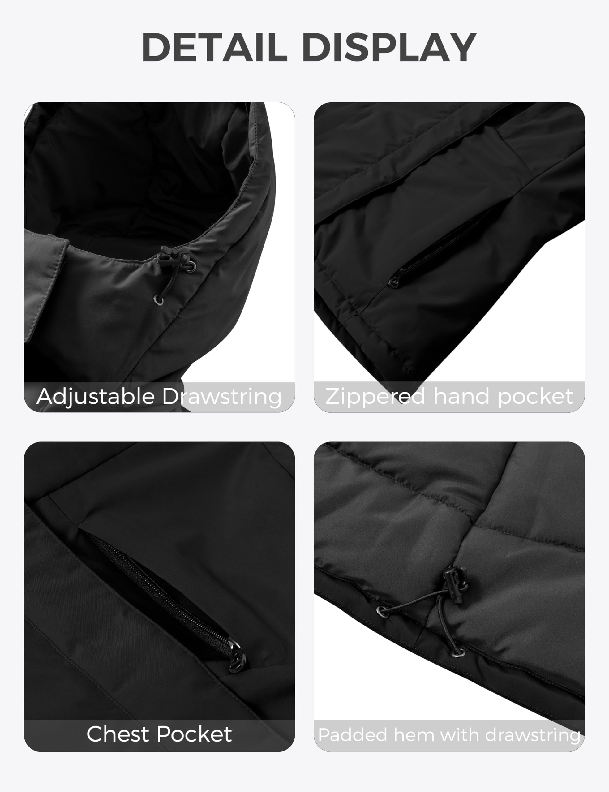 Wantdo Women's Waterproof Ski Jacket - Insulated Winter Snow Coat with Hood, Fleece Lined Parka for Skiing, Snowboarding & Outdoor Activities