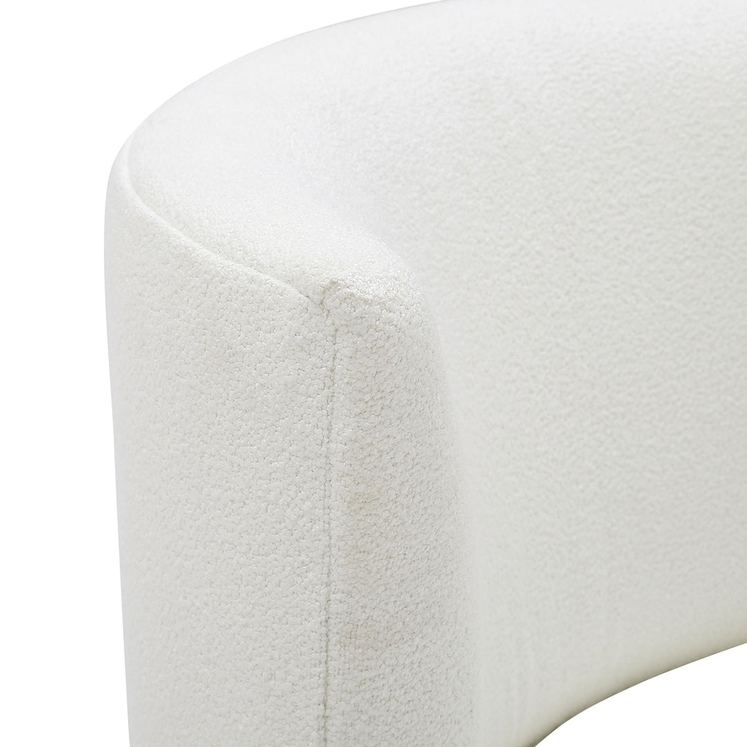 Fran Slipper Chair - Modern Accent Chair for Living Room, Bedroom & Office - Comfortable Upholstered Lounge Chair with Sturdy Wooden Legs - Perfect for Reading, Relaxing & Small Spaces