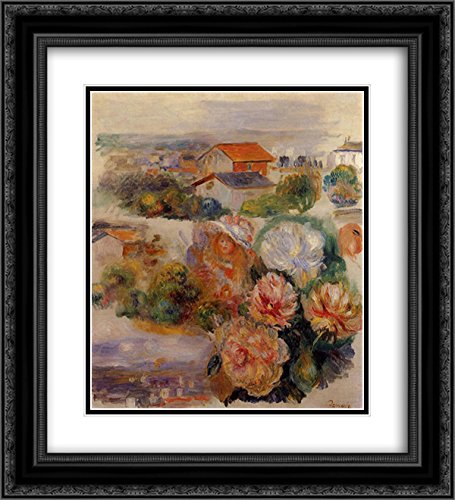 Pierre Auguste Renoir Museum Art Print - 20x22 Black Ornate Frame with Double Matting | Premium Landscape Wall Decor for Living Room, Bedroom & Office