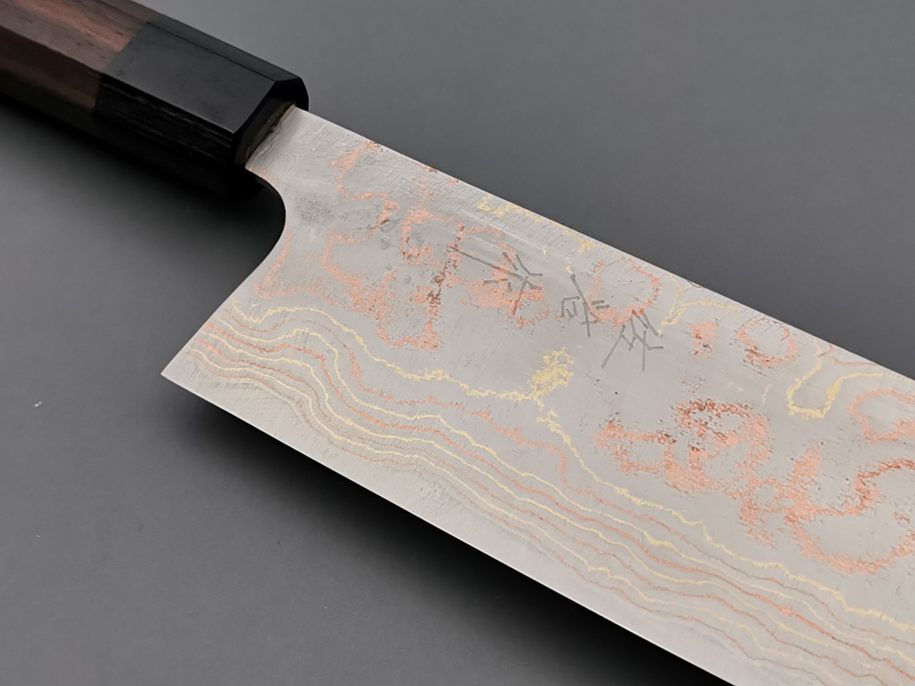 Takeshi Saji Rainbow Damascus Nakiri Knife - Japanese Chef Knife for Vegetables & Sushi - Perfect for Home Cooking & Professional Kitchens