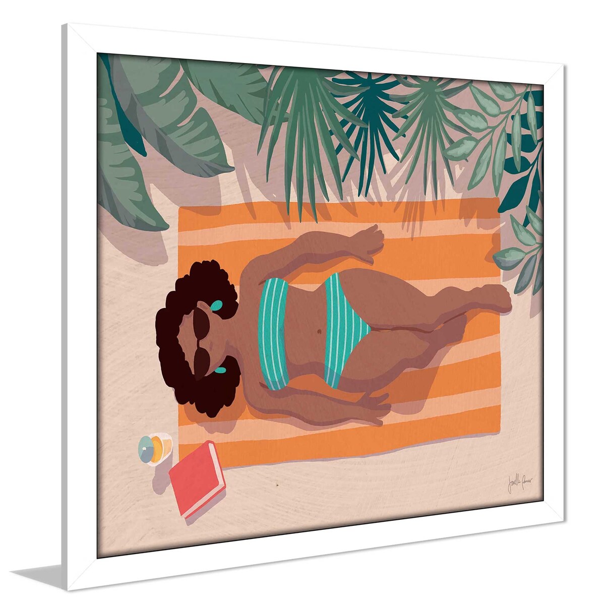 Beach Babes III Square Acrylic Wall Art Print - Vibrant Coastal Decor for Living Room, Bedroom & Beach House