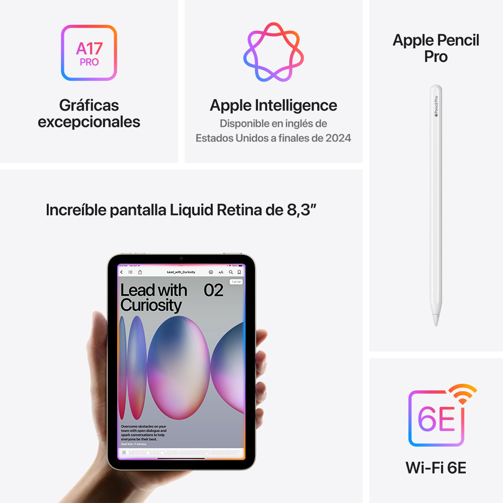 Apple iPad mini 6th Gen Wi-Fi 512GB - Space Gray (A17 Pro Chip) | Portable Tablet for Work, Travel & Entertainment