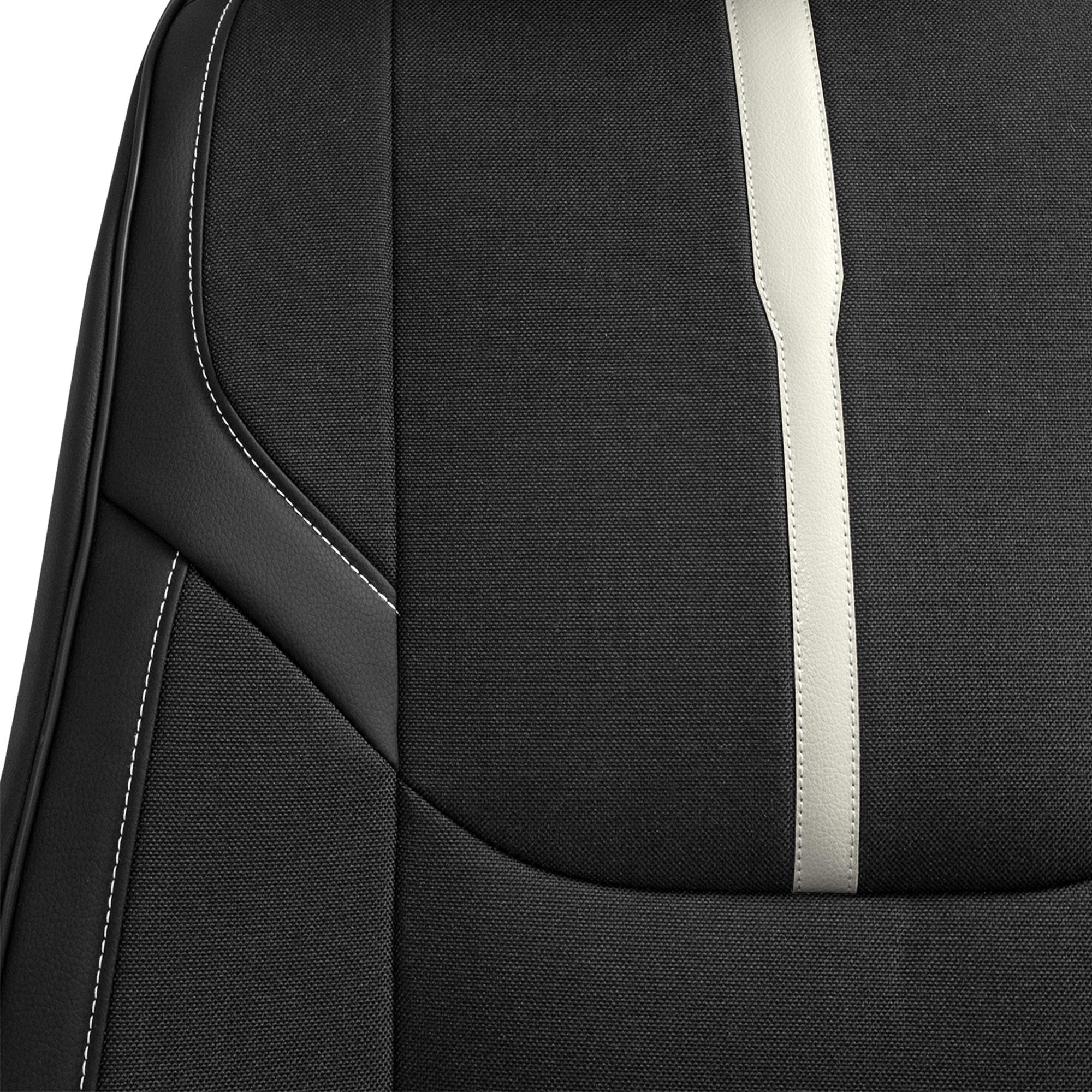 FH Group Universal Low Back Car Seat Covers - Oxford Front Set with Removable Headrest | Airbag Compatible for SUV, Sedan, Van (Beige) | Perfect for Commuting, Road Trips & Protecting Seats from Wear