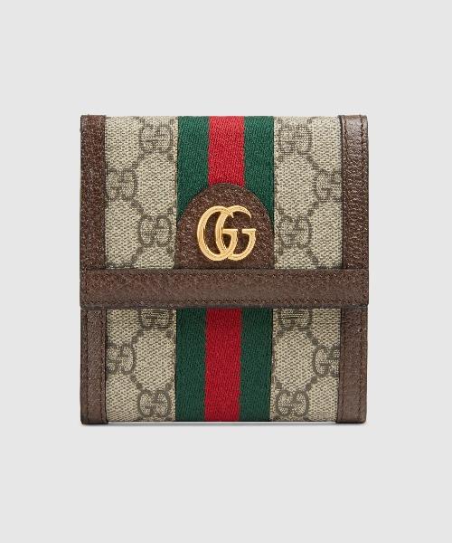 Gucci Ophidia GG French Flap Wallet for Women - Luxury Leather Card Holder with GG Monogram - Perfect for Everyday Use, Travel & Gifting