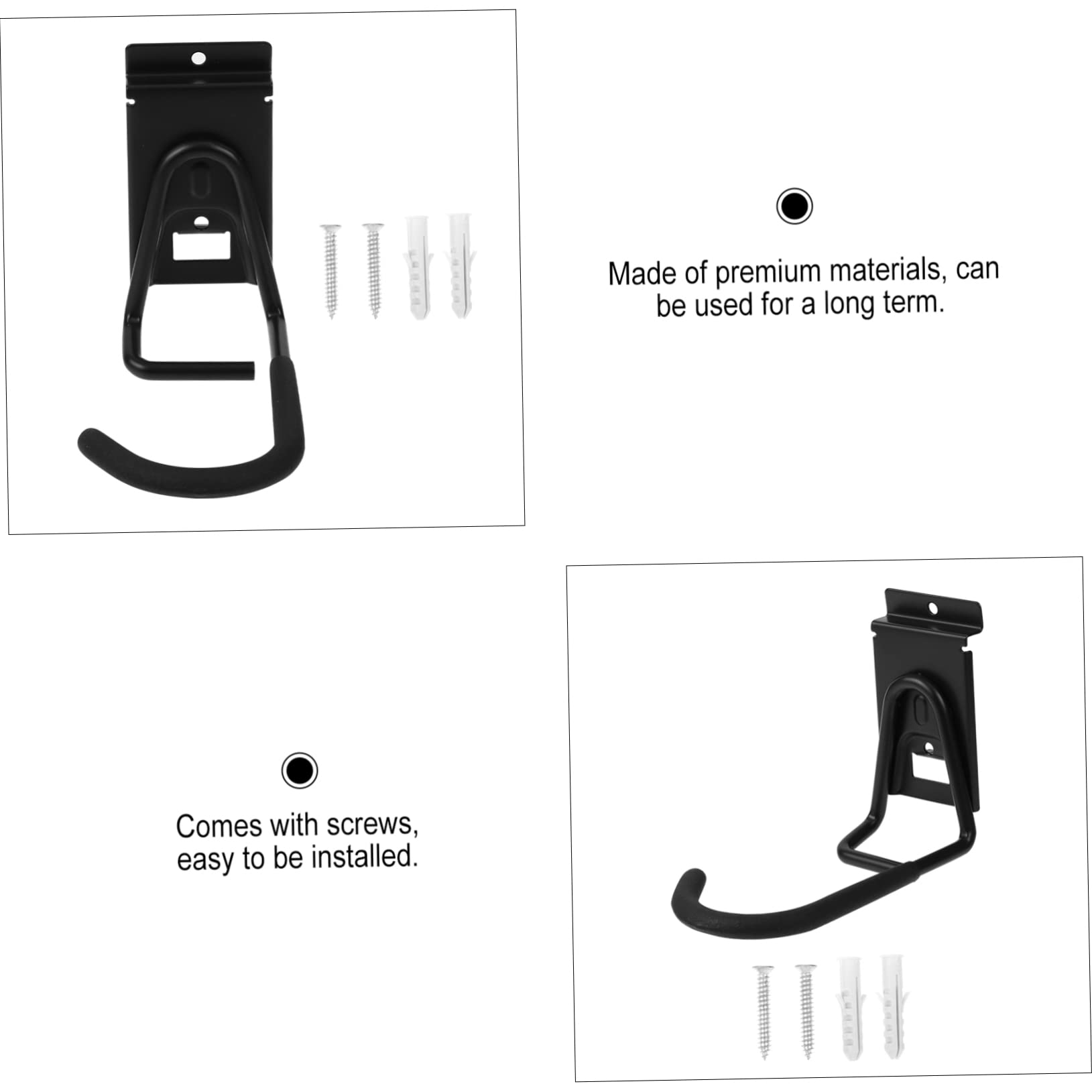 KITANDOVE Heavy Duty Wall Mount Bike Hooks - Garage Storage Rack for Bikes, Sports Equipment & Tools | Space-Saving Organization for Garage, Shed & Home Use