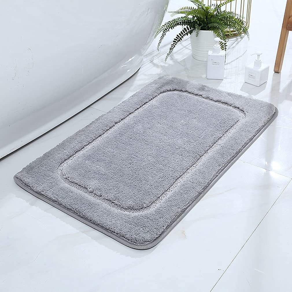 Non-Slip Bath Rugs for Bathroom - Super Absorbent Soft Shaggy Door Mat, Machine Washable Durable Plush Carpet for Shower Area (24