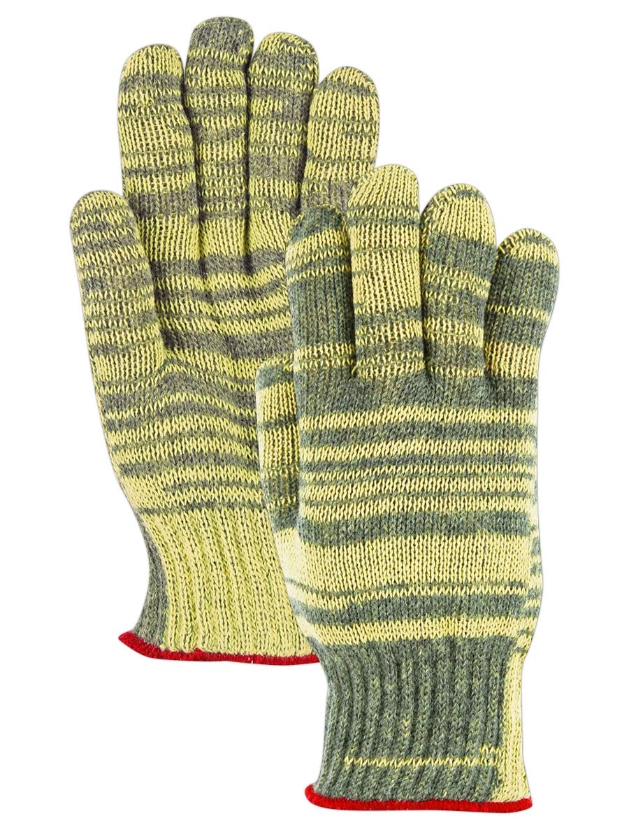 MAGID CKW400 Carbon/Kevlar Blend Knit Gloves with Wool Liner - 12 Pairs - Cut & Heat Resistant Work Gloves for Construction, Welding & Outdoor Winter Activities
