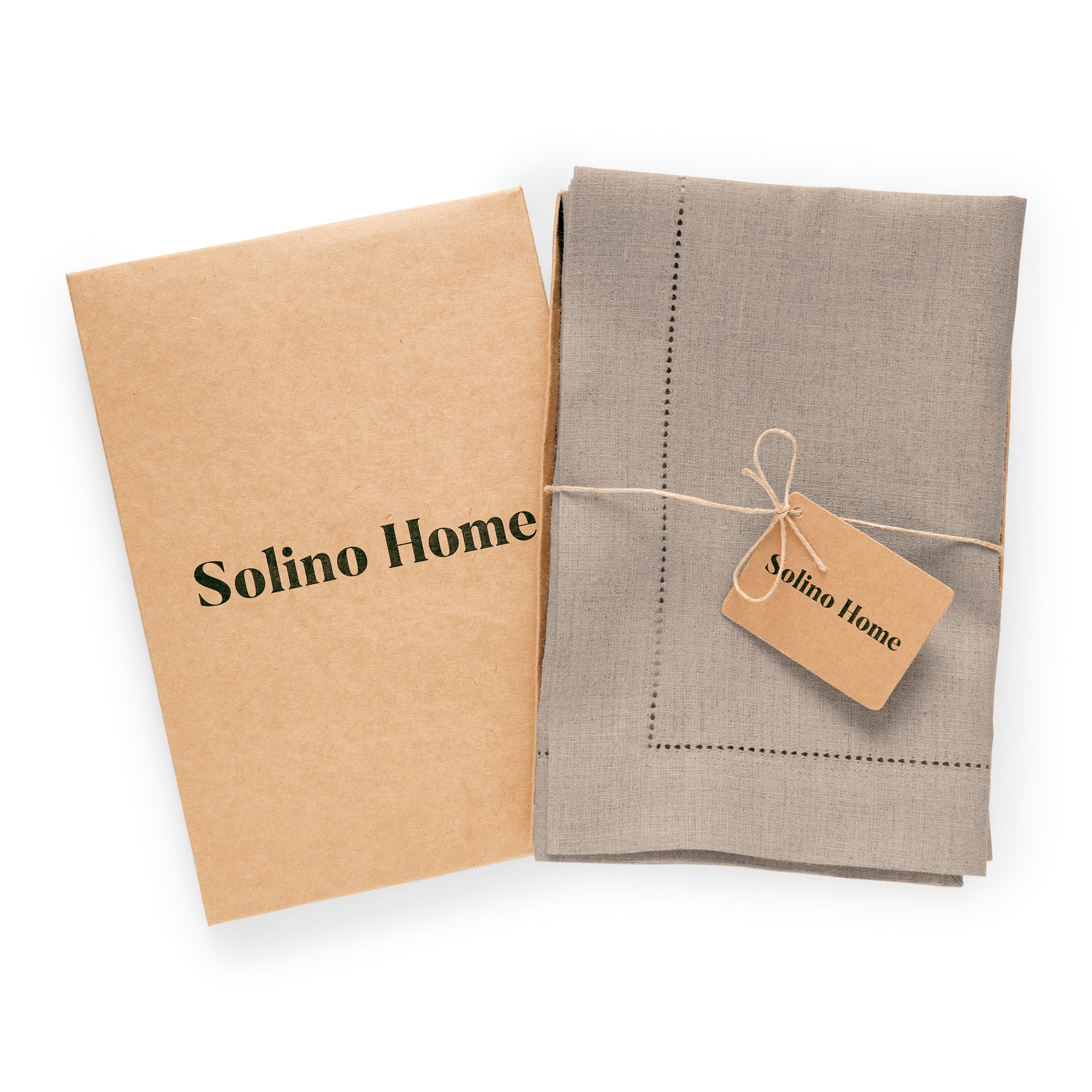 Premium Medium Weight Hemstitch Napkins - 12-Pack White Linen Dinner Napkins for Formal Dining, Weddings & Special Occasions
