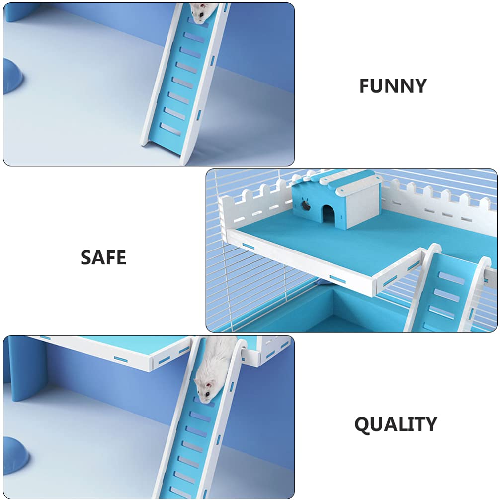 Balacoo Wooden Hamster Climbing Ladder Toy Set - Small Pet Platform & Crawling Ladder for Hamsters, Gerbils, Mice - Fun Exercise & Training Toy for Cage Enrichment - Perfect for Small Animal Playtime & Cage Accessories