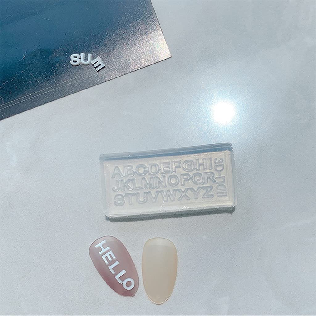 5Pcs Silicone Nail Art Molds - Mini English Alphabet Resin Molds for DIY Nail Decorations, Jewelry Making & Resin Casting | Perfect for Nail Art, DIY Jewelry, Home Crafting & Gift Making