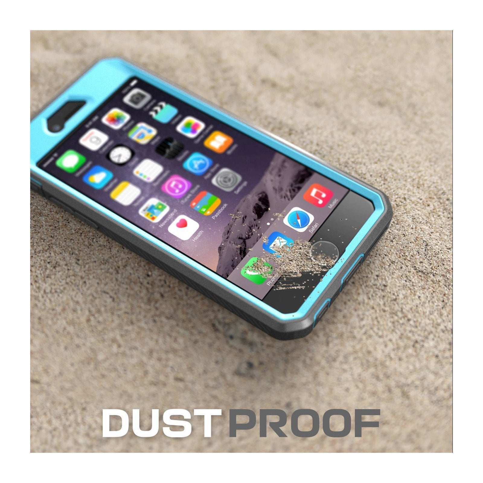 iPhone 6 Plus / 6S Plus Unicorn Beetle Pro Full Body Rugged Holster Case with Built-in Screen Protector - Shockproof Protective Cover for Outdoor, Work & Daily Use (Blue)