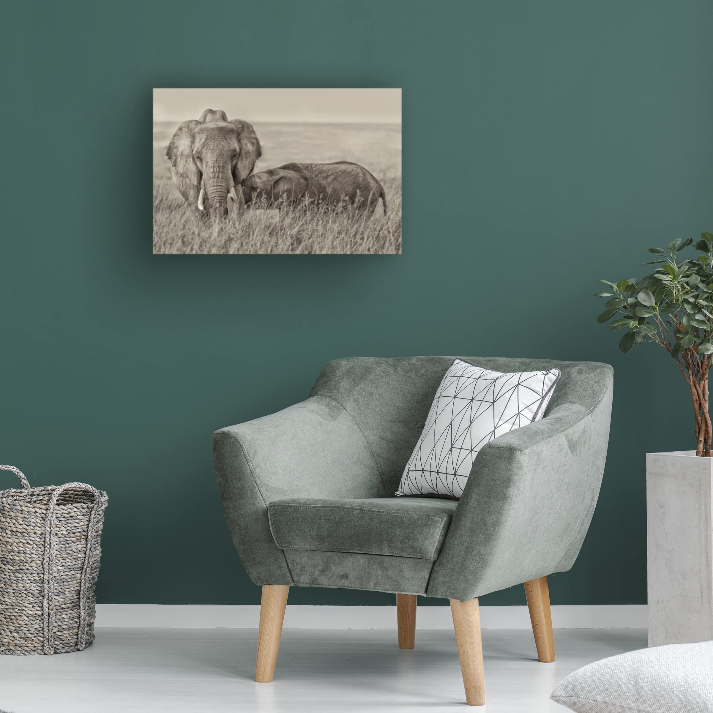 Trademark Fine Art 'Snuggling' Canvas Wall Art by Henry Zhao - Romantic Couple Painting for Bedroom & Living Room Decor
