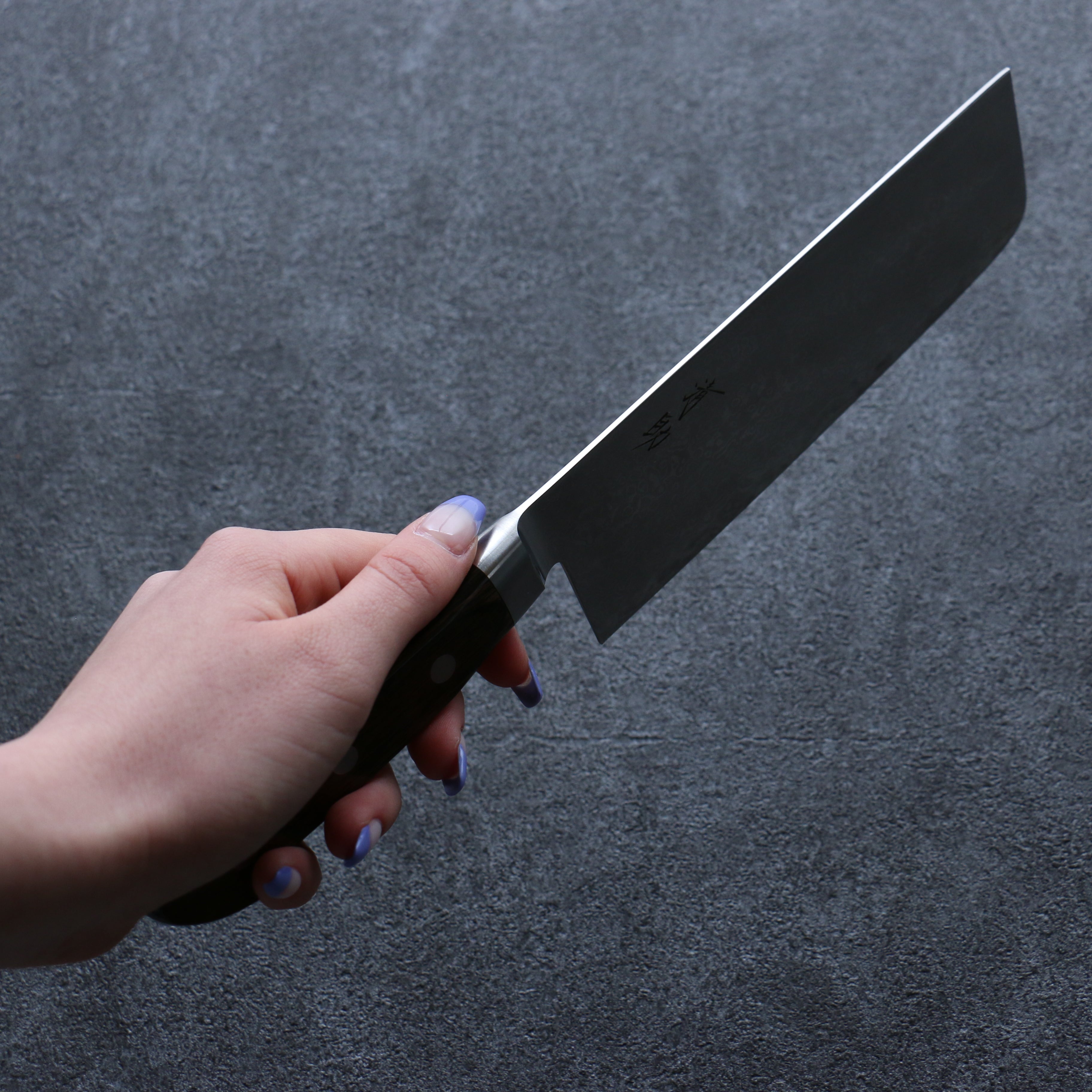 Premium Seisuke VG10 33-Layer Damascus Nakiri Knife 165mm - Japanese Kitchen Knife with Brown Pakkawood Handle - Perfect for Slicing Vegetables, Fruits & Sushi Preparation