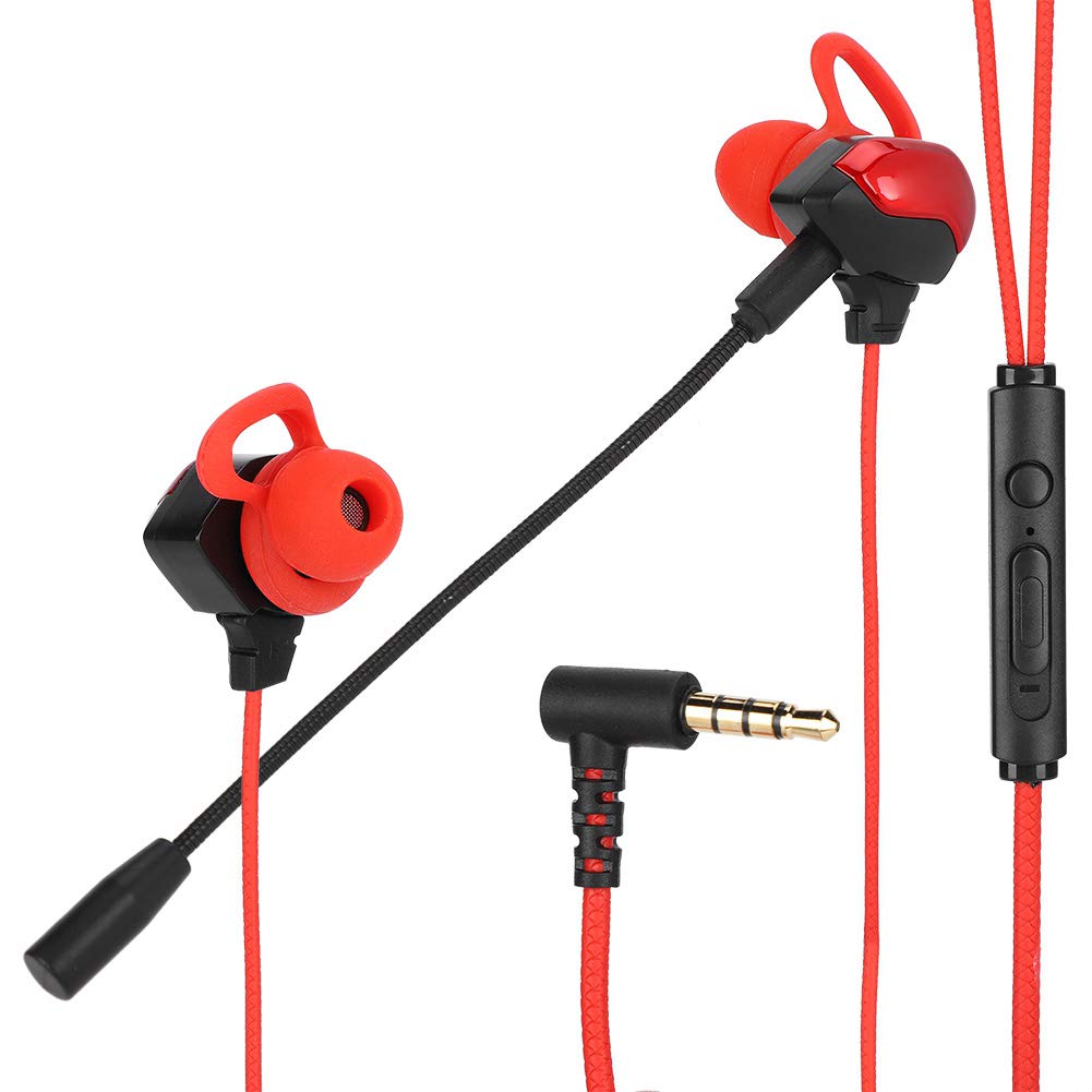 Cuifati G3000 Universal In-Ear Headphones with Microphone - HD Sound, Noise Cancelling for Gaming & Music (Red) - Perfect for Gaming, Workouts, and Commuting