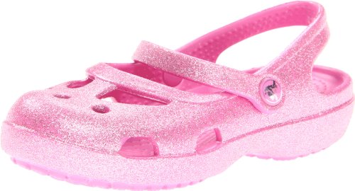 Crocs Girls' Shayna Hi-Glitter Mary Jane Clogs - Sparkly & Comfortable Kids Shoes for School, Play & Everyday Wear
