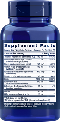 BioActive Complete B Complex Supplement - Essential B Vitamins for Energy, Metabolism & Stress Relief - Perfect for Daily Wellness & Active Lifestyles
