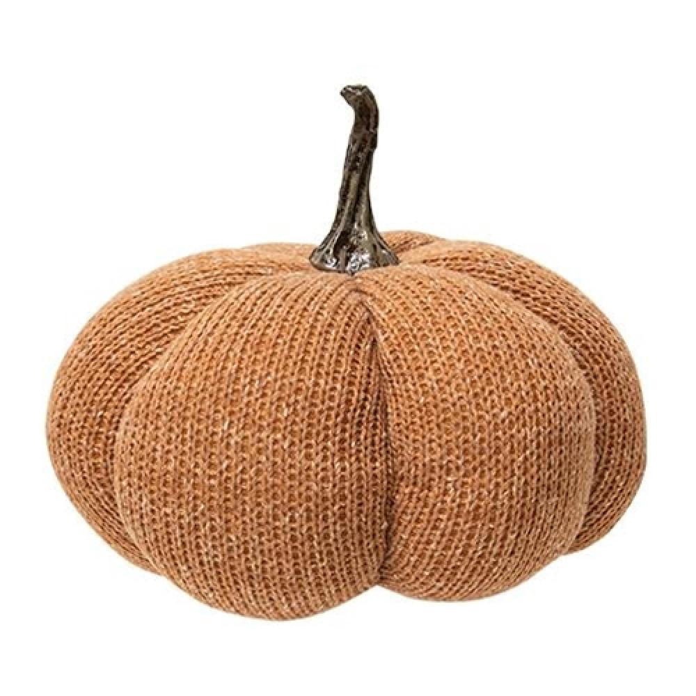 Large Burnt Orange Knit Pumpkin - Fall Home Decor, Thanksgiving Centerpiece, Autumn Table Decoration, Seasonal Harvest Display