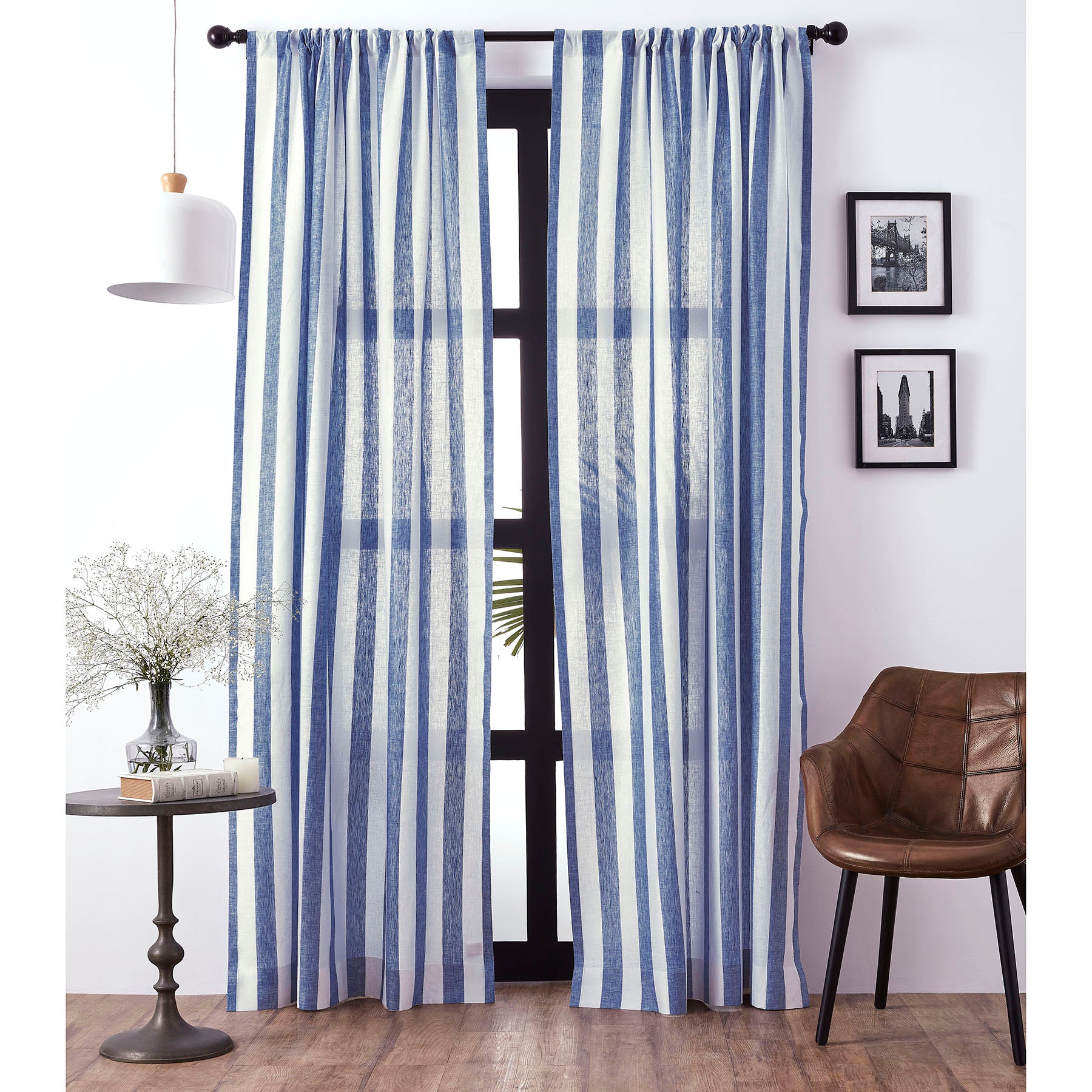 Stylish Cabana Striped Curtains for Beach House & Outdoor Living - Sun Protection & Privacy Window Treatments