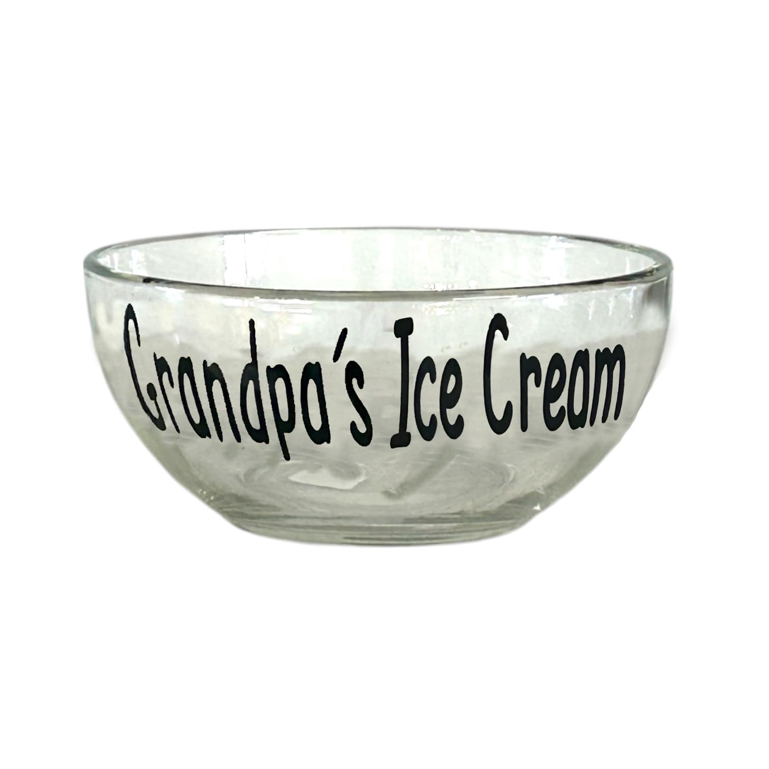 Personalized Glass Ice Cream Bowl - Custom Engraved Cereal & Snack Dish - Perfect for Desserts, Breakfast or Gift Giving
