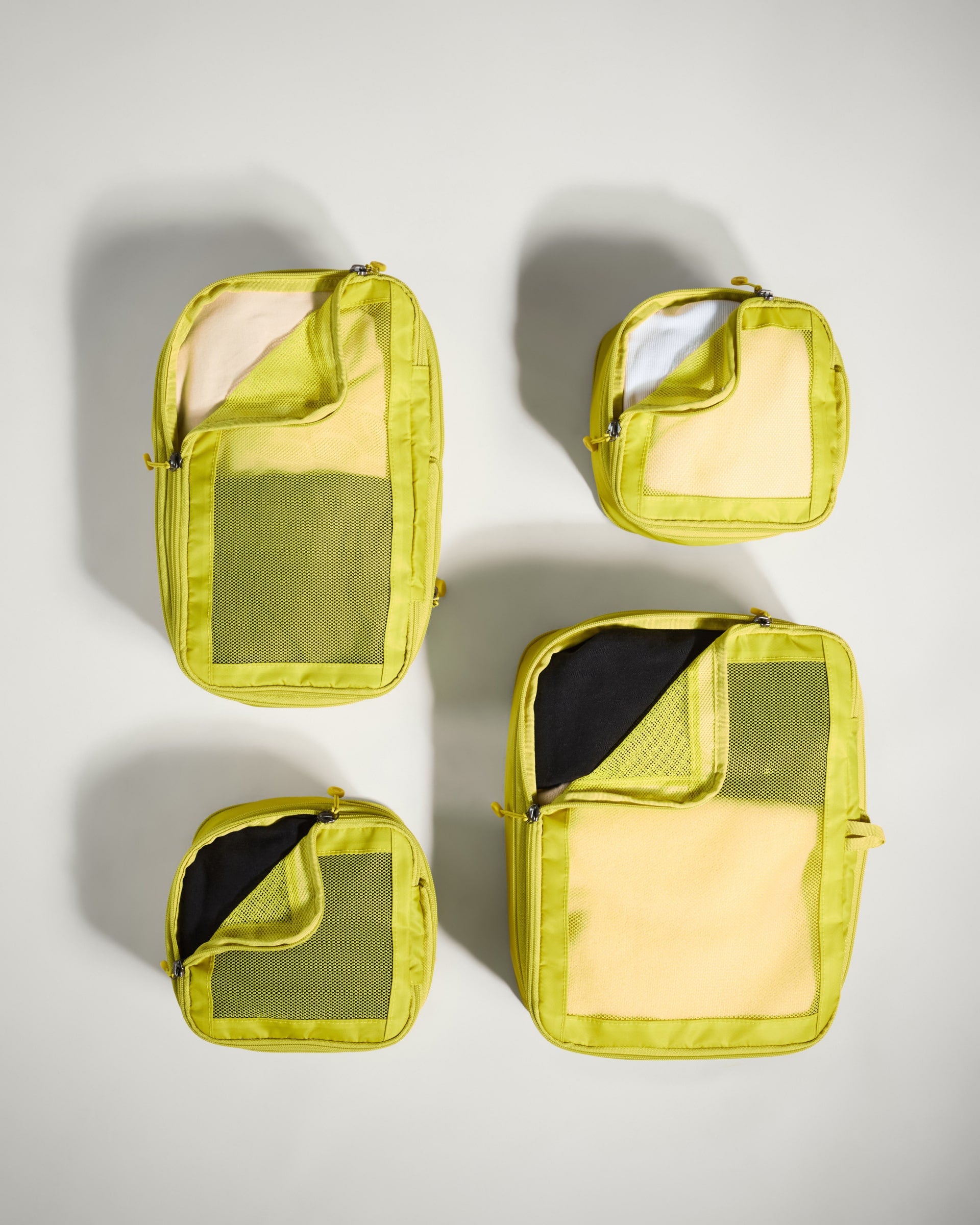 Premium Packing Cubes Set of 4 - Gorse Yellow | Travel Organizer for Suitcases & Backpacks | Space-Saving Luggage Storage Solution