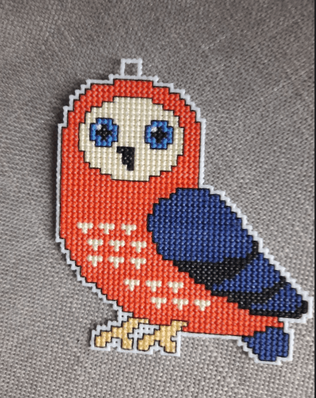 Owls 110CS Counted Cross Stitch Kit - Complete Embroidery Set with Pattern, Thread & Needle - Perfect for DIY Home Decor & Gift Giving