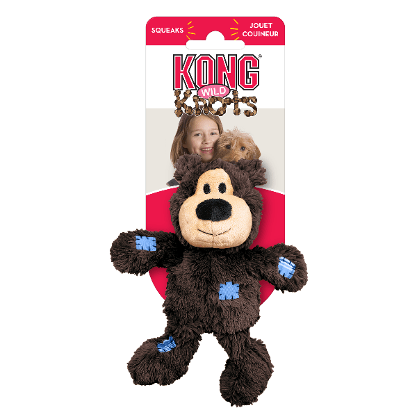 KONG Wild Knots Bears Dog Chew Toy - Durable & Safe for Aggressive Chewers - Perfect for Teething Puppies & Large Dogs - Indoor & Outdoor Play
