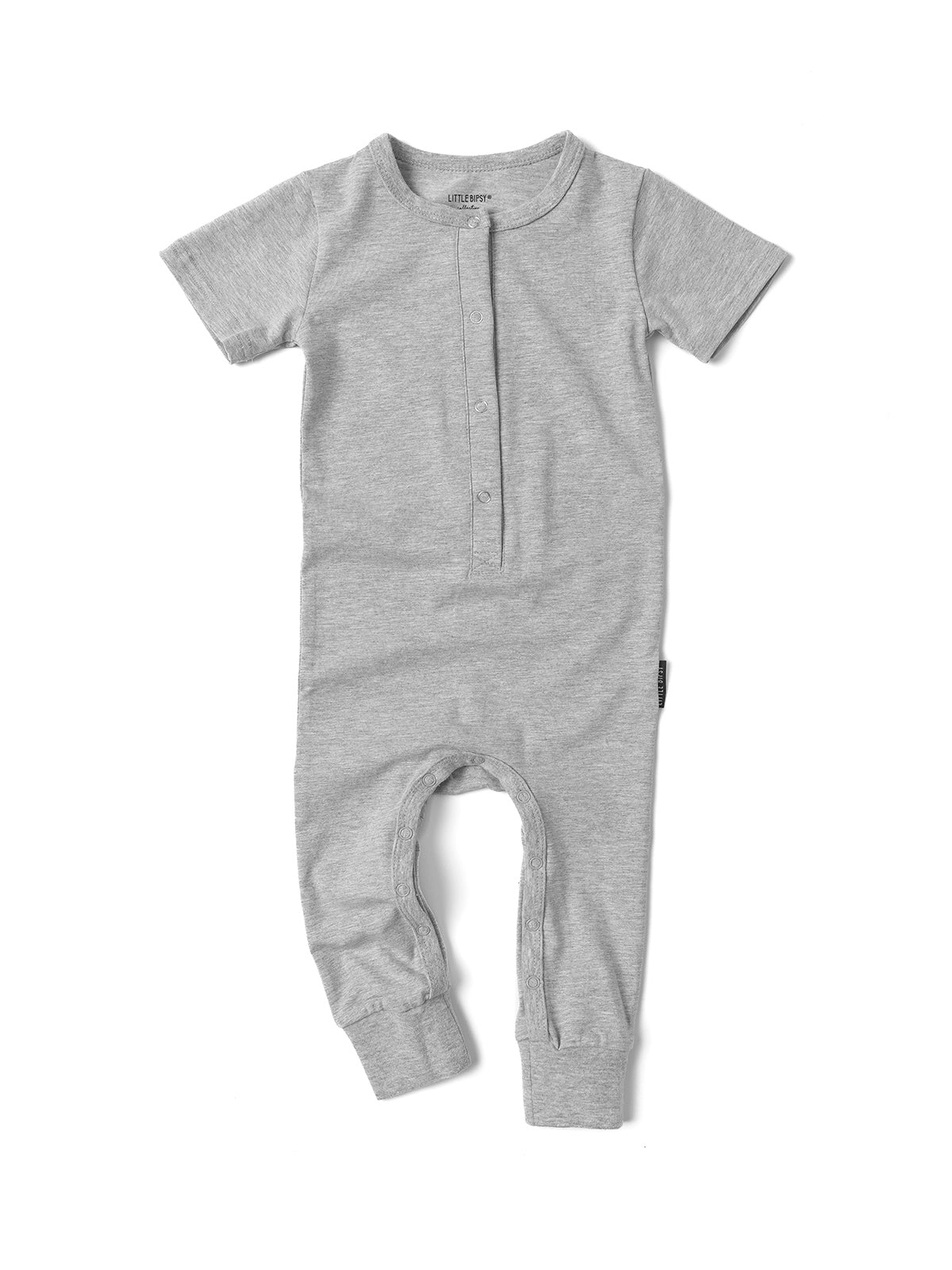 Classic Snap Romper for Baby - Soft Grey Cotton Jumpsuit | Perfect for Playtime, Outings & Photo Shoots