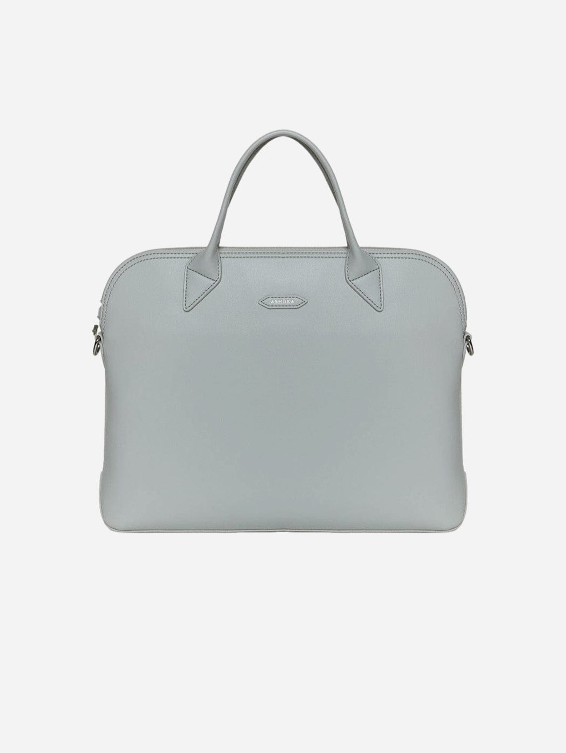 Vegan Apple Leather Briefcase for Women & Men - Eco-Friendly Business Bag, Pearl Grey - Perfect for Office, Work, Travel & Professional Meetings