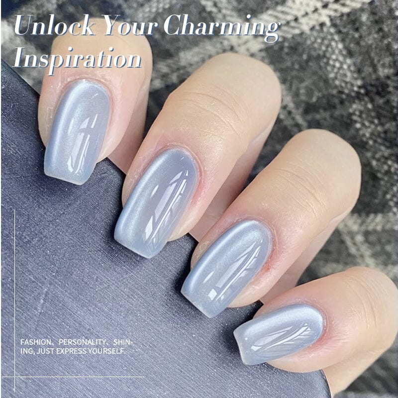 Blue Moonlight Cat Magnetic Gel Polish MY129 Haze Blue 10ml - Professional Nail Art Gel for Salon & Home Manicure - Perfect for Special Occasions & Everyday Wear