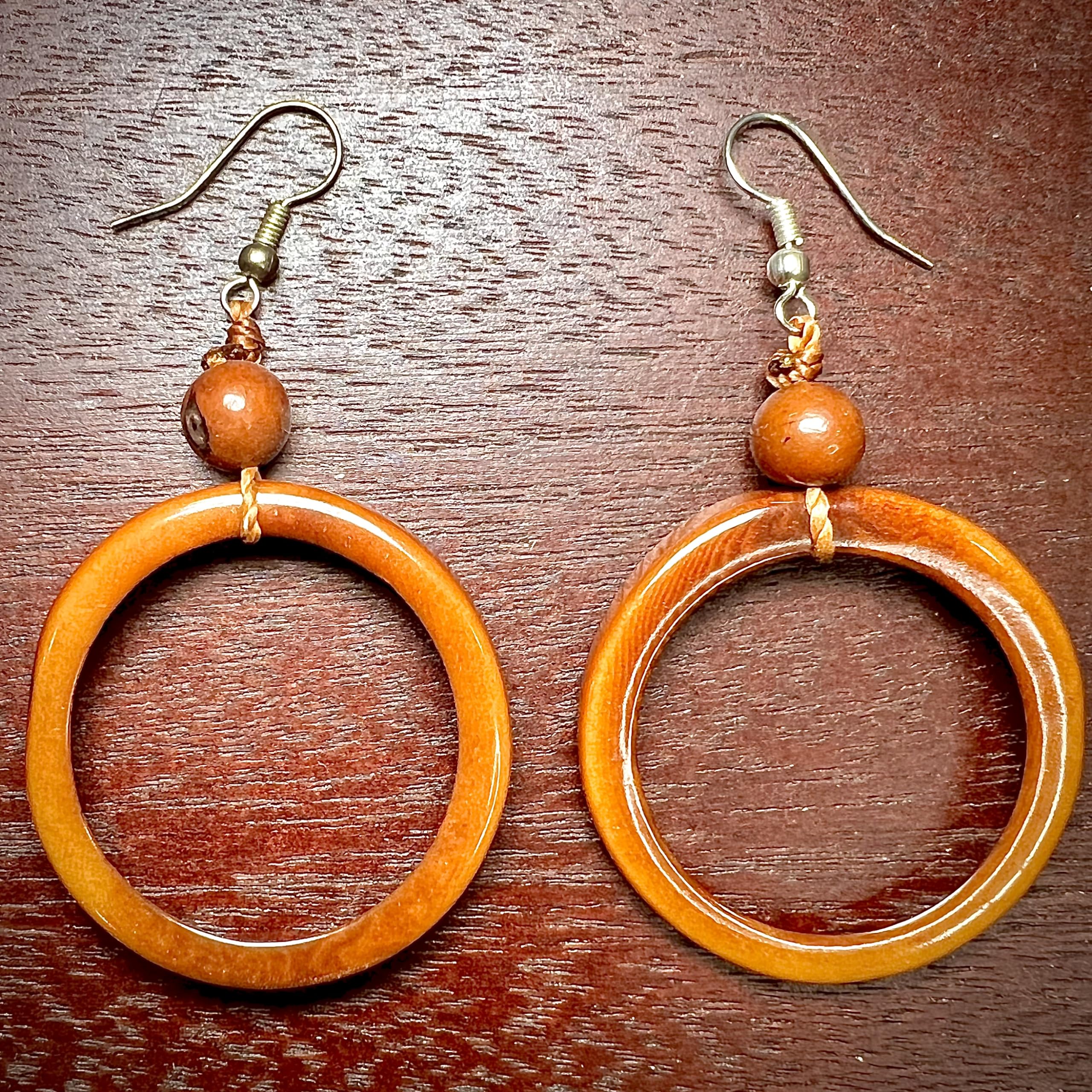 Lightweight Boho Earrings for Women – Tagua Nut & Surgical Steel Drop Dangle Earrings | Eco-Friendly Jewelry for Casual Wear & Festivals