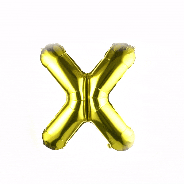 Balloonify Gold Mylar Letter X Balloon - 40 Inch Large Foil Alphabet Balloon for Birthday Party Decorations, Anniversary Celebrations & Graduation Events - 1 Count Box