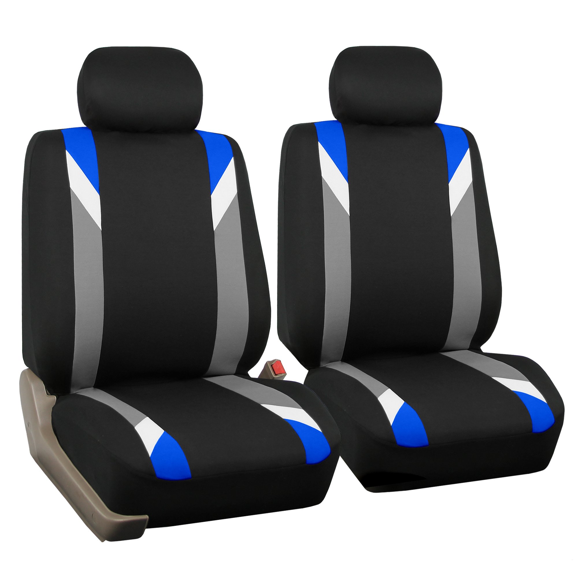 Premium Universal Car Seat Covers Front Set - Airbag Compatible, Modern Blue Design for Cars, Trucks & SUVs | Durable Seat Protectors for Daily Commute, Road Trips & Family Travel