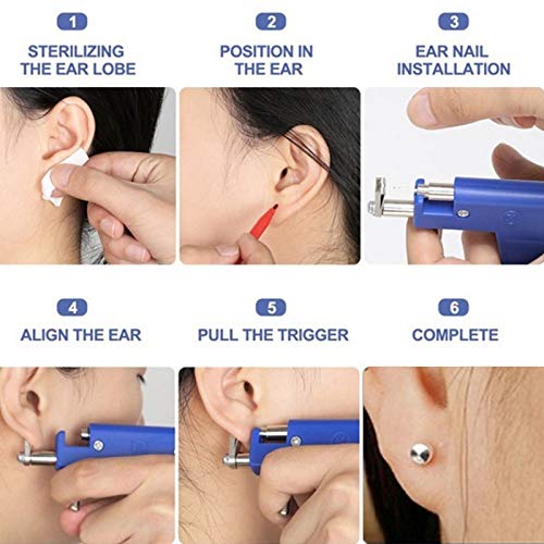 98Pcs Stainless Steel Piercing Kit - Ears, Nose, Navel & Lip | Professional Body Jewelry for Safe Piercing at Home