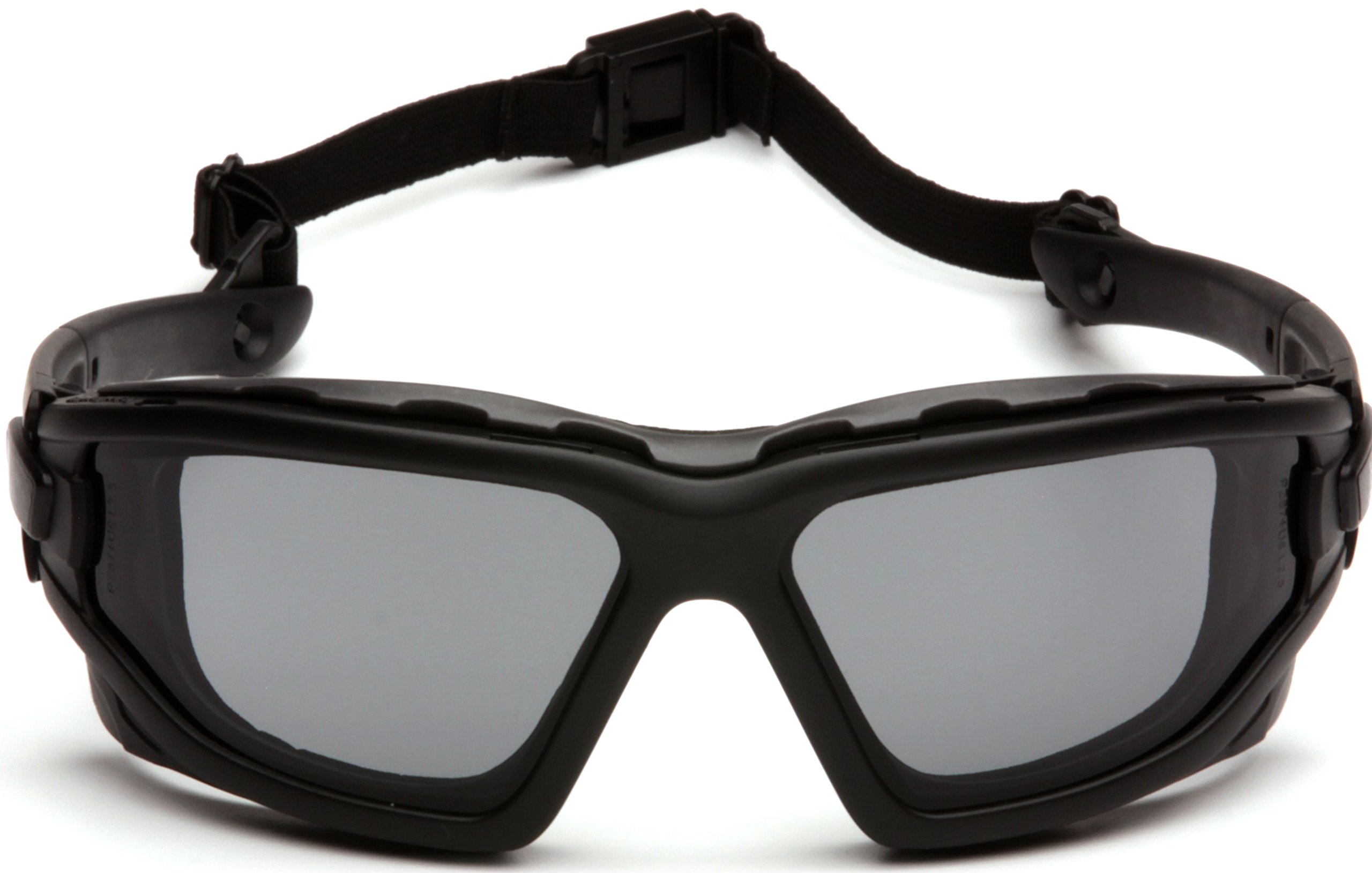 PYRAMEX I-Force Sporty Dual Pane Anti-Fog Goggles - Black Frame with Clear Anti-Fog Lens for Cycling, Skiing & Outdoor Sports Safety