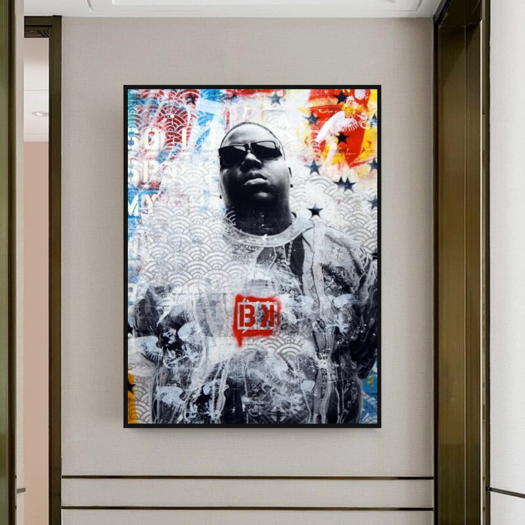 Biggie Smalls Canvas Wall Art - Official Rapper Merchandise Poster - Perfect for Hip Hop Fans, Music Room Decor & Urban Home Wall Art