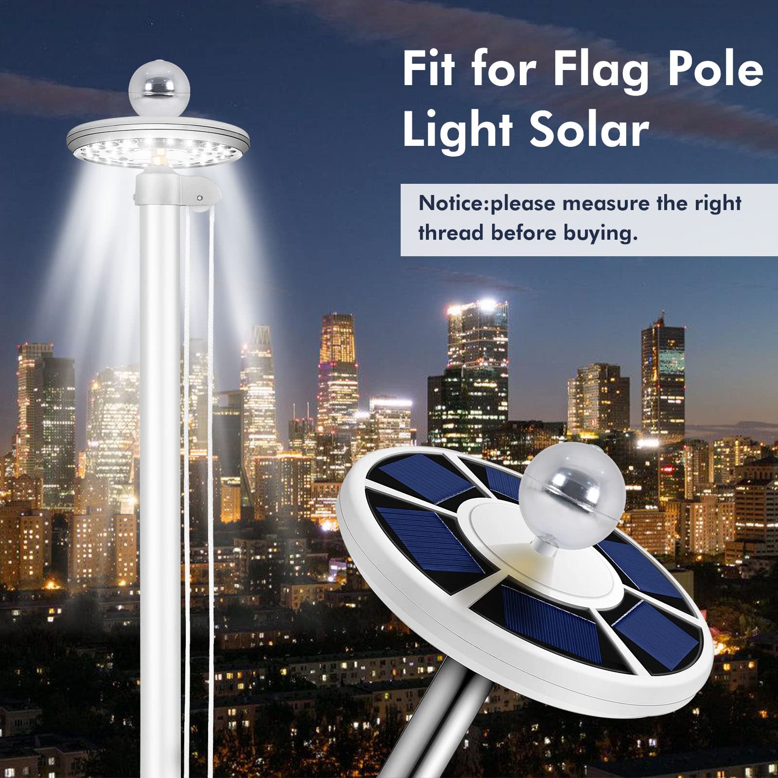 Flag Pole Ball Topper Ornament - 1/2