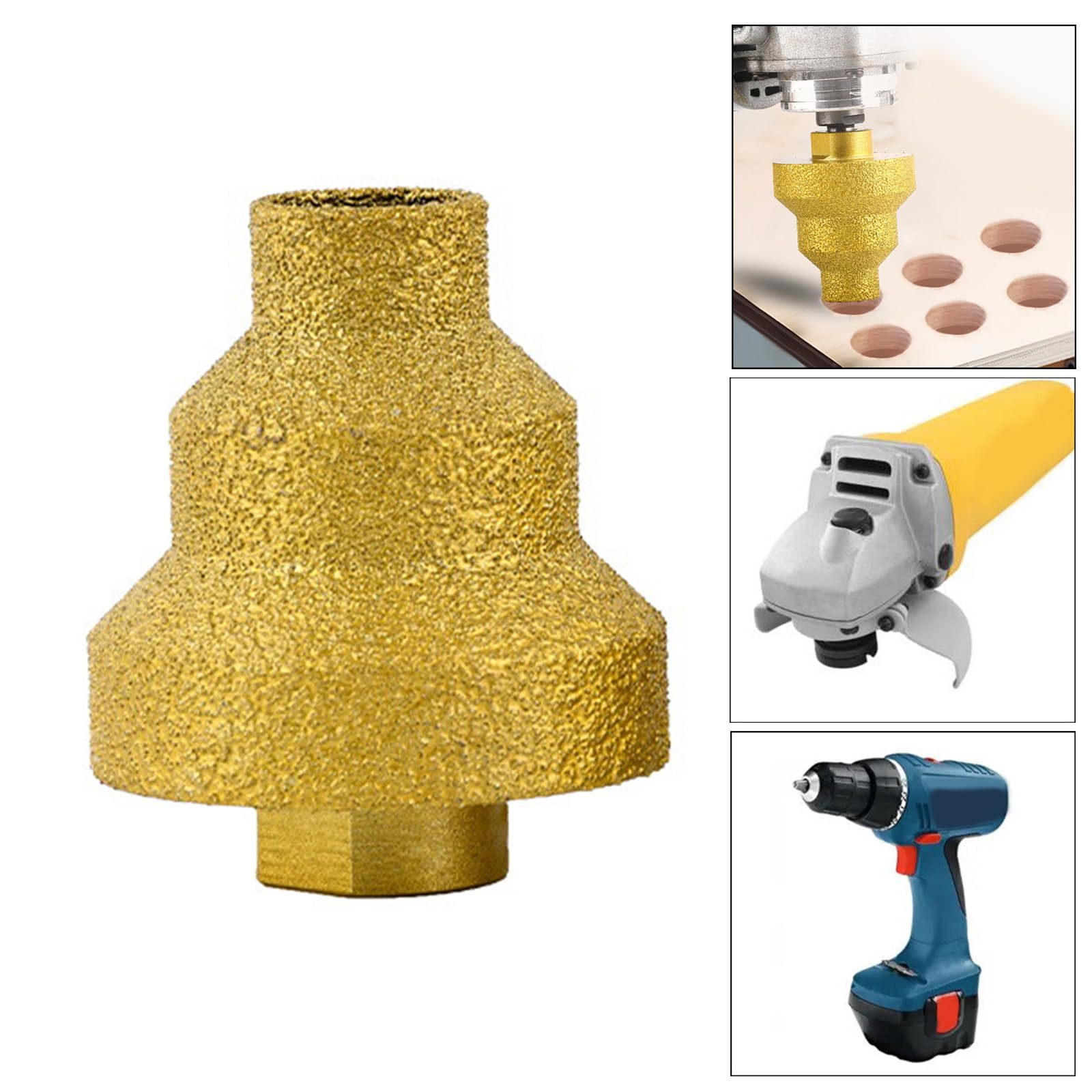 Diamond Coated Step Drill Bit 20-35-50mm | Straight Grooved Pagoda Hole Cutter | Cone Drill Bit for Metal, Wood & Plastic | Perfect for DIY Projects & Professional Use