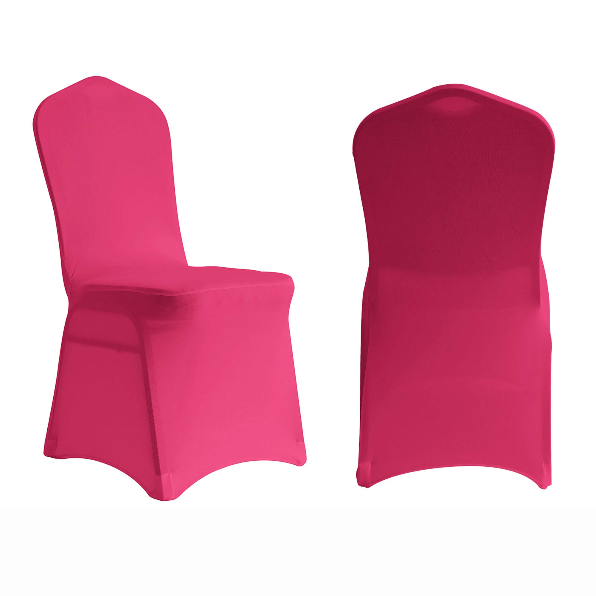 10-Pack Stretch Spandex Banquet Chair Covers - Washable Reusable Slipcovers for Wedding, Anniversary, Party & Event Decor (Watermelon Red) - Perfect for Banquet Halls, Restaurants and Home Celebrations