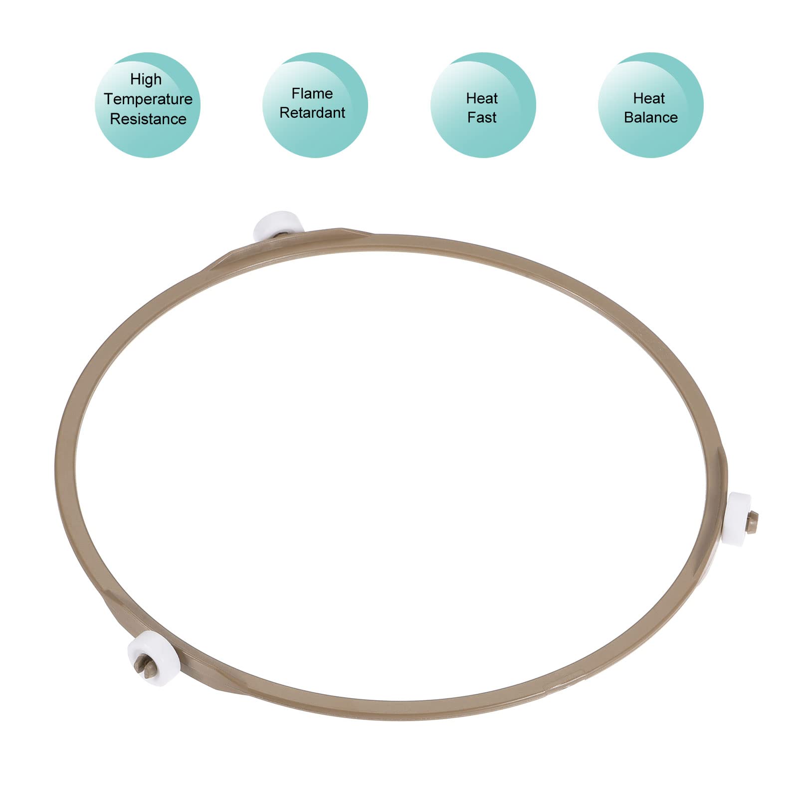 Meccanity Microwave Oven Turntable Support Circle - 2 Pack Brown Glass Plate Roller Bracket Replacement Parts for Smooth Rotation | Compatible with Most Microwave Models | Perfect for Kitchen Appliance Repair & Maintenance