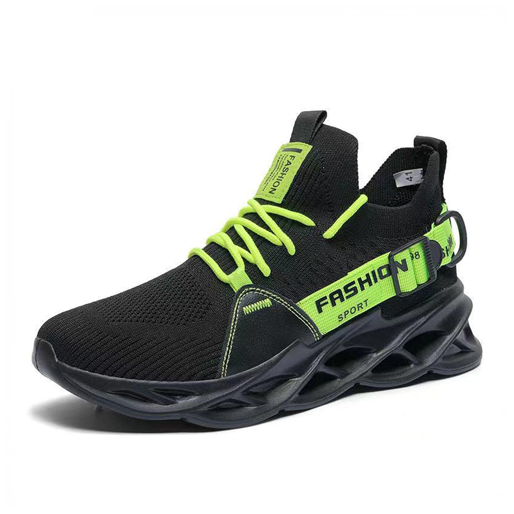 Men's Running Shoes - Lightweight Gym & Walking Sneakers for Men - Slip On Tennis Shoes for Nursing, High Jump & Weightlifting - Comfortable Casual Sports Shoes for Workout, Jogging & Daily Wear