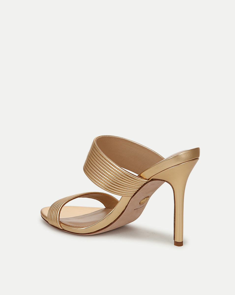 Asha Leather Sandal Gold - Women's Comfortable Gladiator Sandals for Summer, Beach, and Casual Outfits