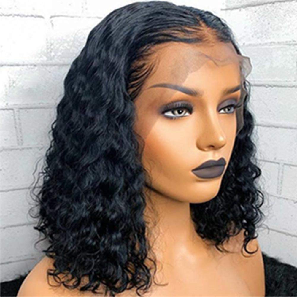 Short Bob Full Lace Front Human Hair Wigs with Baby Hair for Black Women - Brazilian Virgin Hair, Pre-Plucked Hairline, Natural Wavy & Curly Styles - Perfect for Daily Wear, Parties & Special Occasions