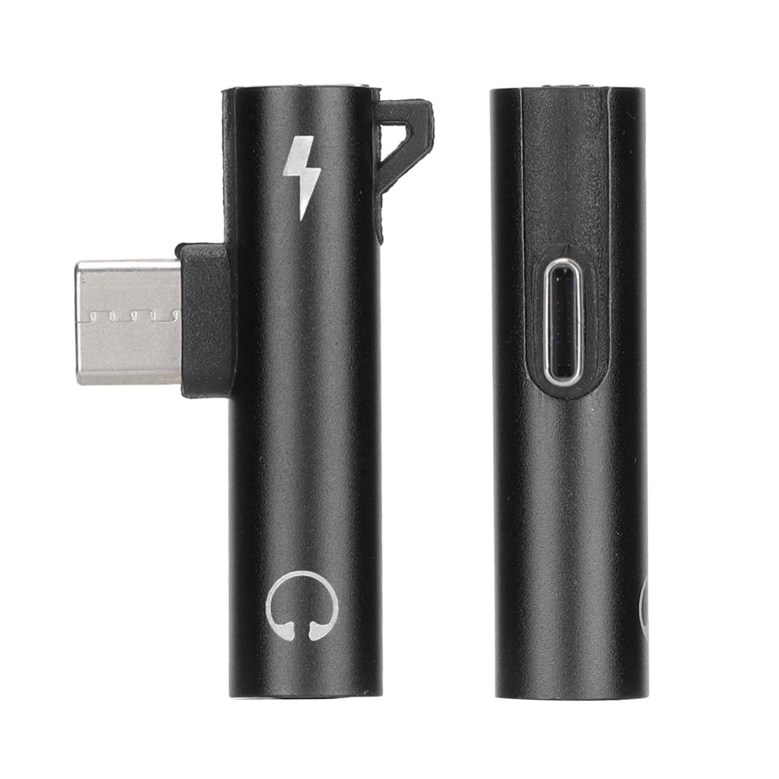 Sanpyl 2-Pack USB C to 3.5mm Audio Adapter - 2-in-1 USB C to Aux Dongle Cable with Female AUX Jack for Phones & Tablets (Black) | Perfect for Travel, Gaming & Car Audio Systems