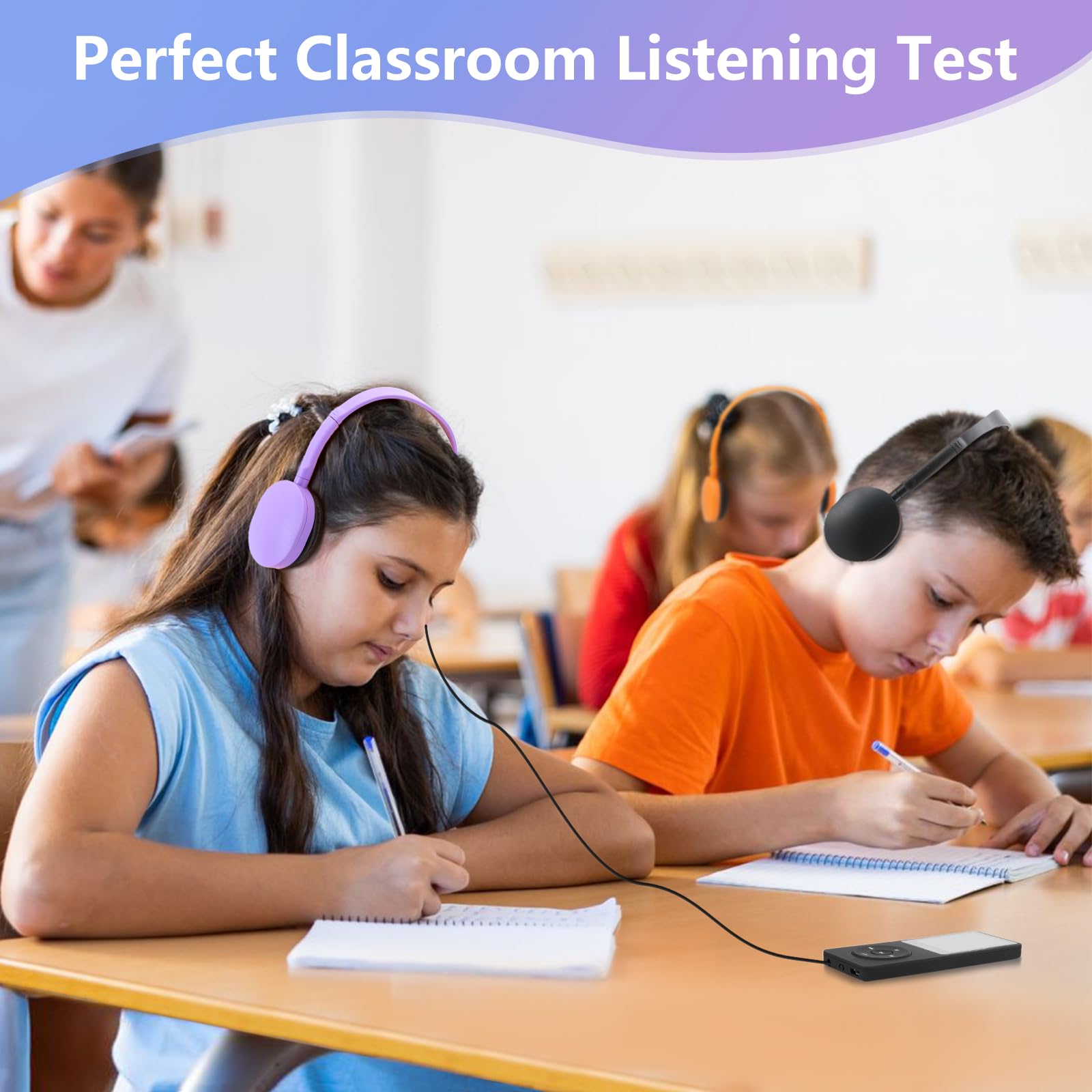 12 Pack Kids Headphones Bulk for School - Colorful Wired Classroom Headphones with Adjustable Headband & 3.5mm Jack - Perfect for School, Library, Online Learning, Travel and Home Use (Kids, Teens & Adults)