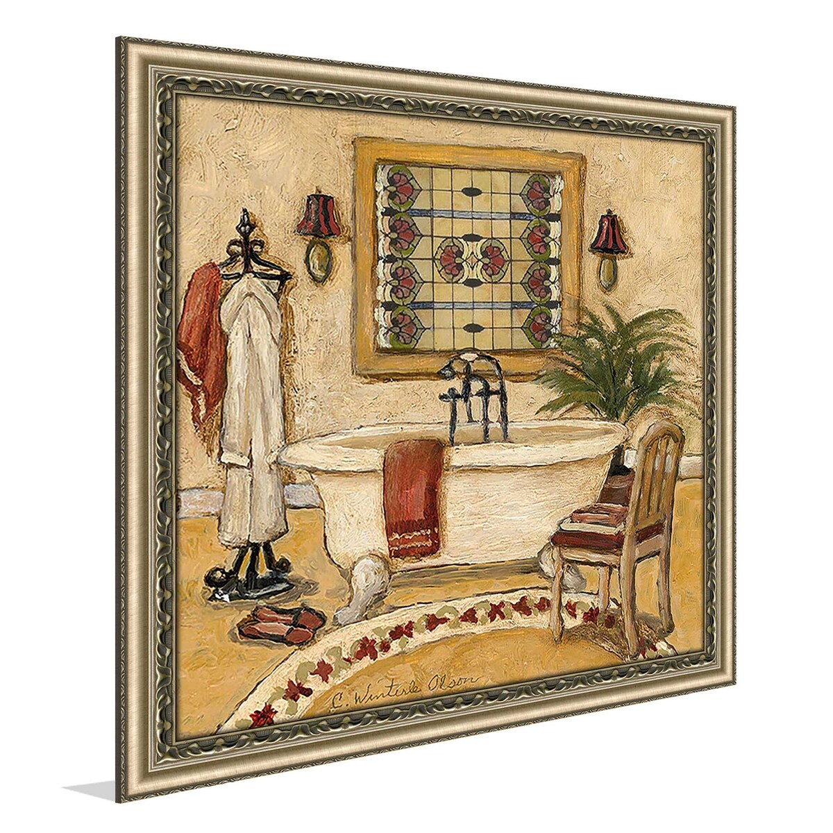 Art Deco Bath II Print on Acrylic - Modern Wall Art Decor for Living Room, Bedroom & Office - Waterproof & Durable Home Decoration