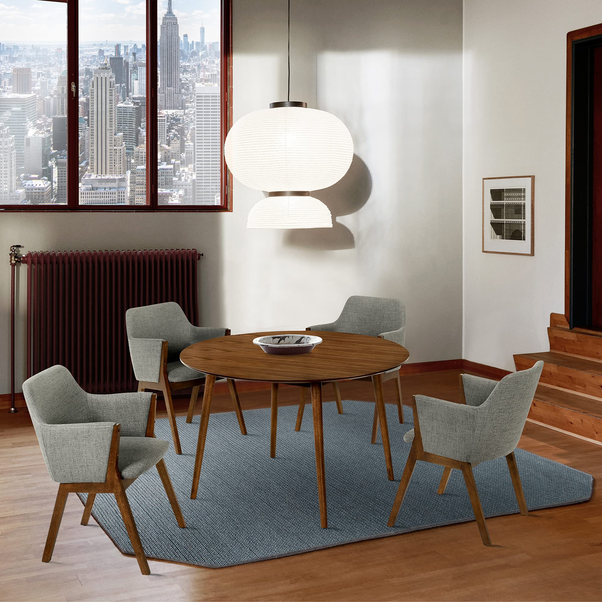 **Arcadia & Renzo 5-Piece Round Dining Set - 48