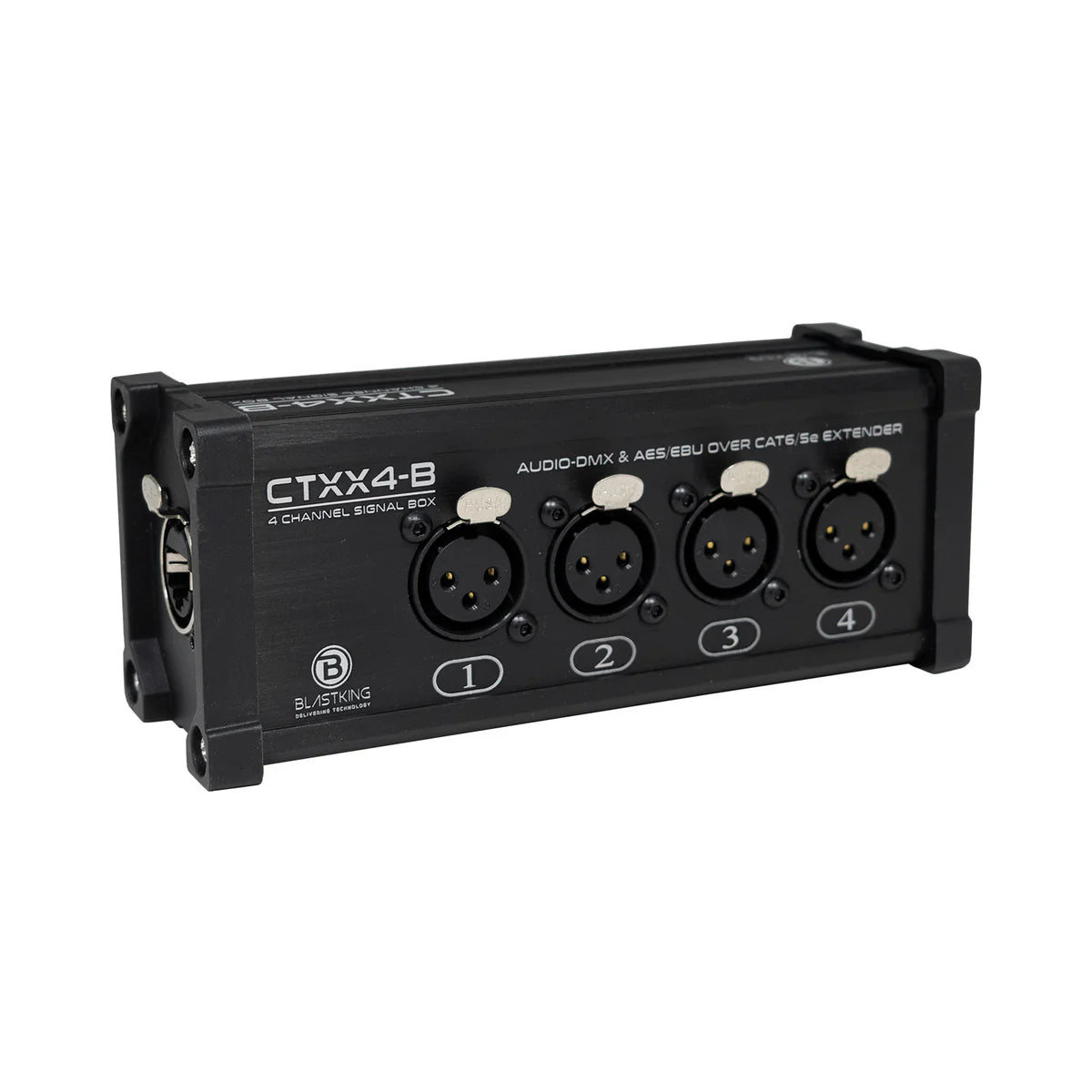 Blastking CTXX4 B 4 Channel XLR Female to CAT6/5e Audio DMX Extender - Professional Audio Signal Transmission for Live Events & Studio Recording