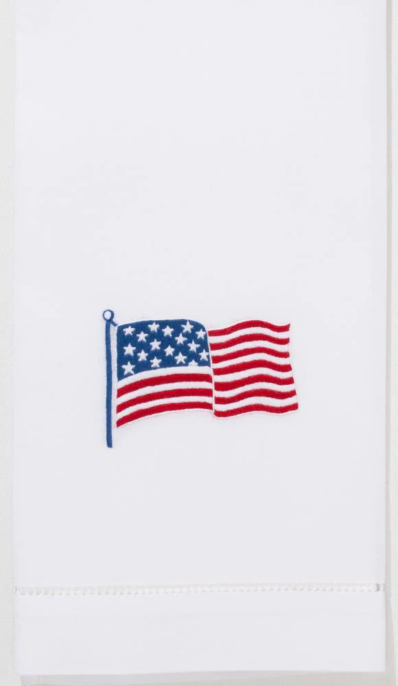 Premium American Flag Cotton Hand Towels - Soft & Absorbent Kitchen, Bath & Gym Towels for Patriotic Home Decor & Everyday Use