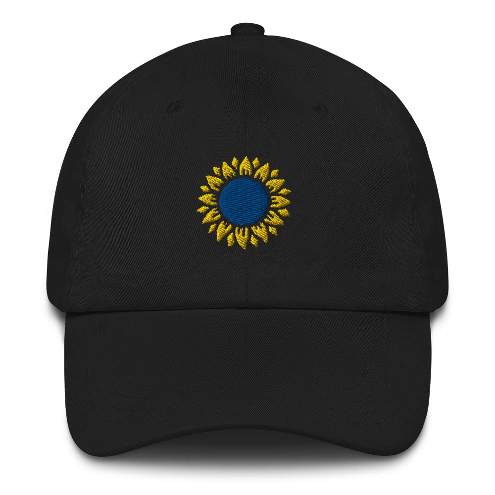 Ukraine Sunflower Hat - Unisex Dad Cap in Ukrainian Flag Colors - Show Support for Peace in Ukraine - Perfect for Protests, Rallies & Everyday Wear