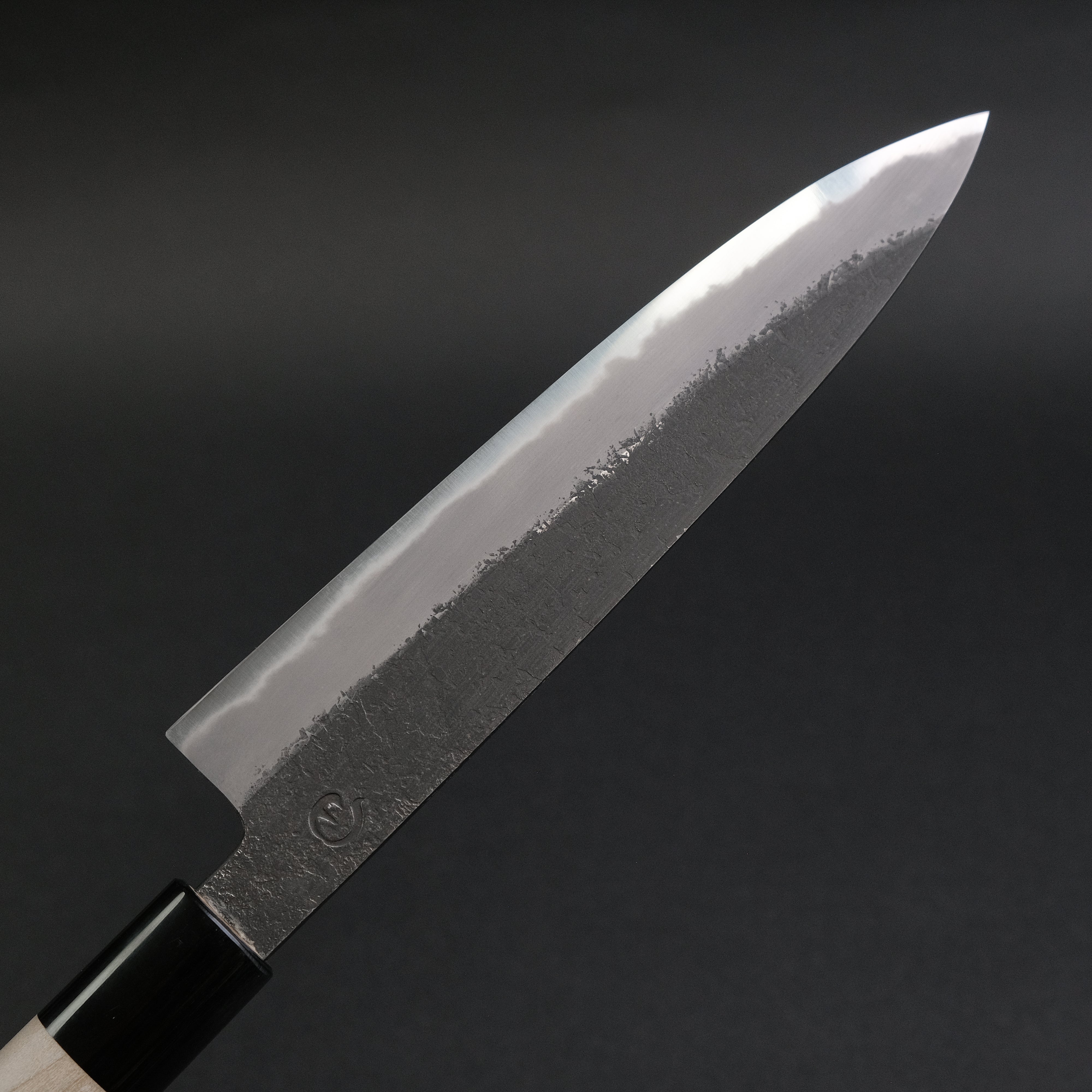 Hitohira Hinode Nashiji White #2 Petty Knife 195mm - Japanese Chef Knife with Ho Wood Oval Handle - Perfect for Slicing, Peeling & Precision Cutting in Professional Kitchens & Home Cooking